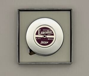 Vintage Lufkin Executive W606 6 Ft Chrome Tape Measure With Box